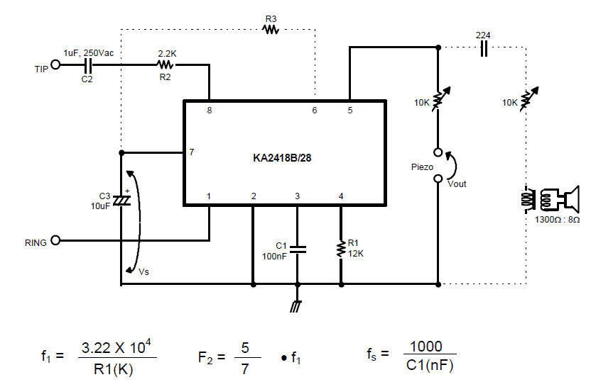 Ringer circuit diagram